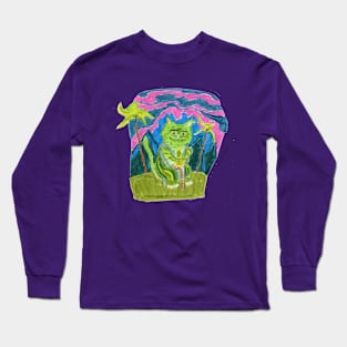 Old Alien Kitty Long Sleeve T-Shirt